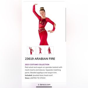 Dansco 23619 ARABIAN FIRE - Child Large & Adult Small
